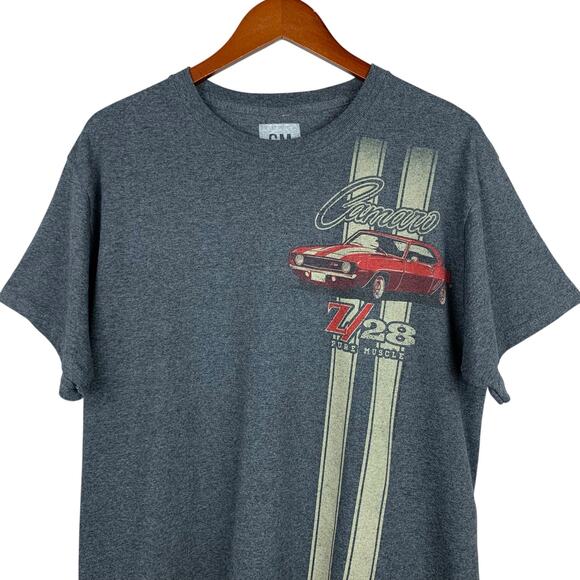 GM Camaro Z/28 Pure Muscle T-shirt Short Sleeve Shirt Grey Men's L - Picture 2 of 6